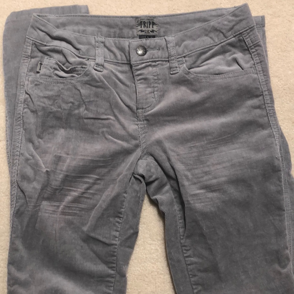 Gray corduroy jeans